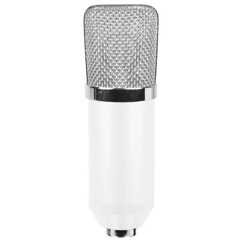 White BM700 динамический конденсаторный проводной микрофон для записи звук студийный поп-фильтр с амортизатором для записи комплект KTV караоке - Цвет: White