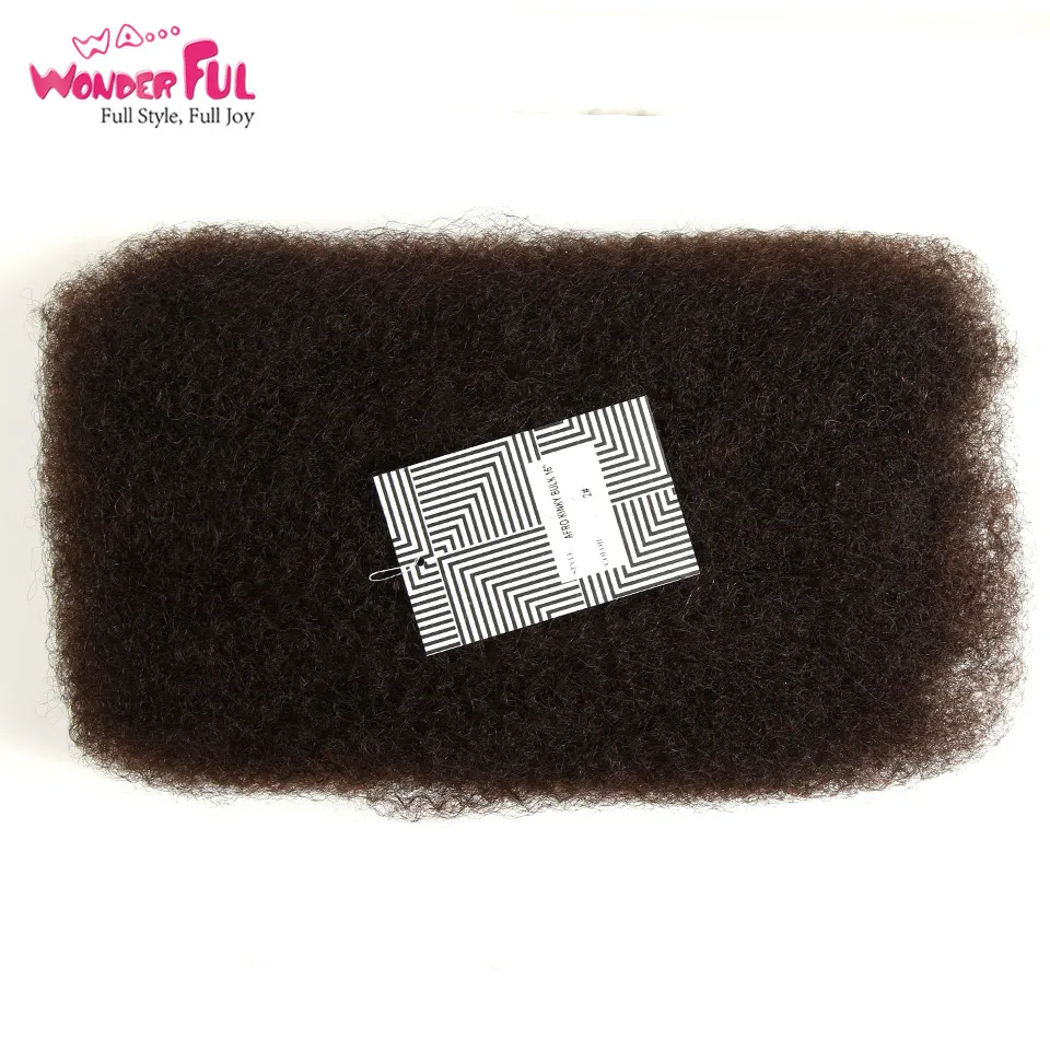 Бразильские афро курчавые объемные волосы 100% Remy человеческие для плетения без