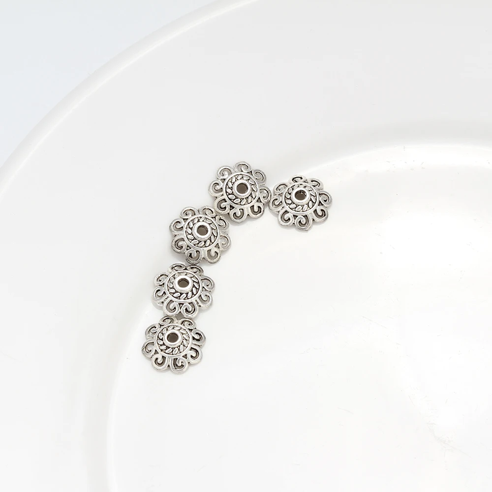 MEIBEADS 50 шт./лот 8 мм/10 мм/12 мм сплав DIY Bead Cap розетка ретро имитация серебра цвет