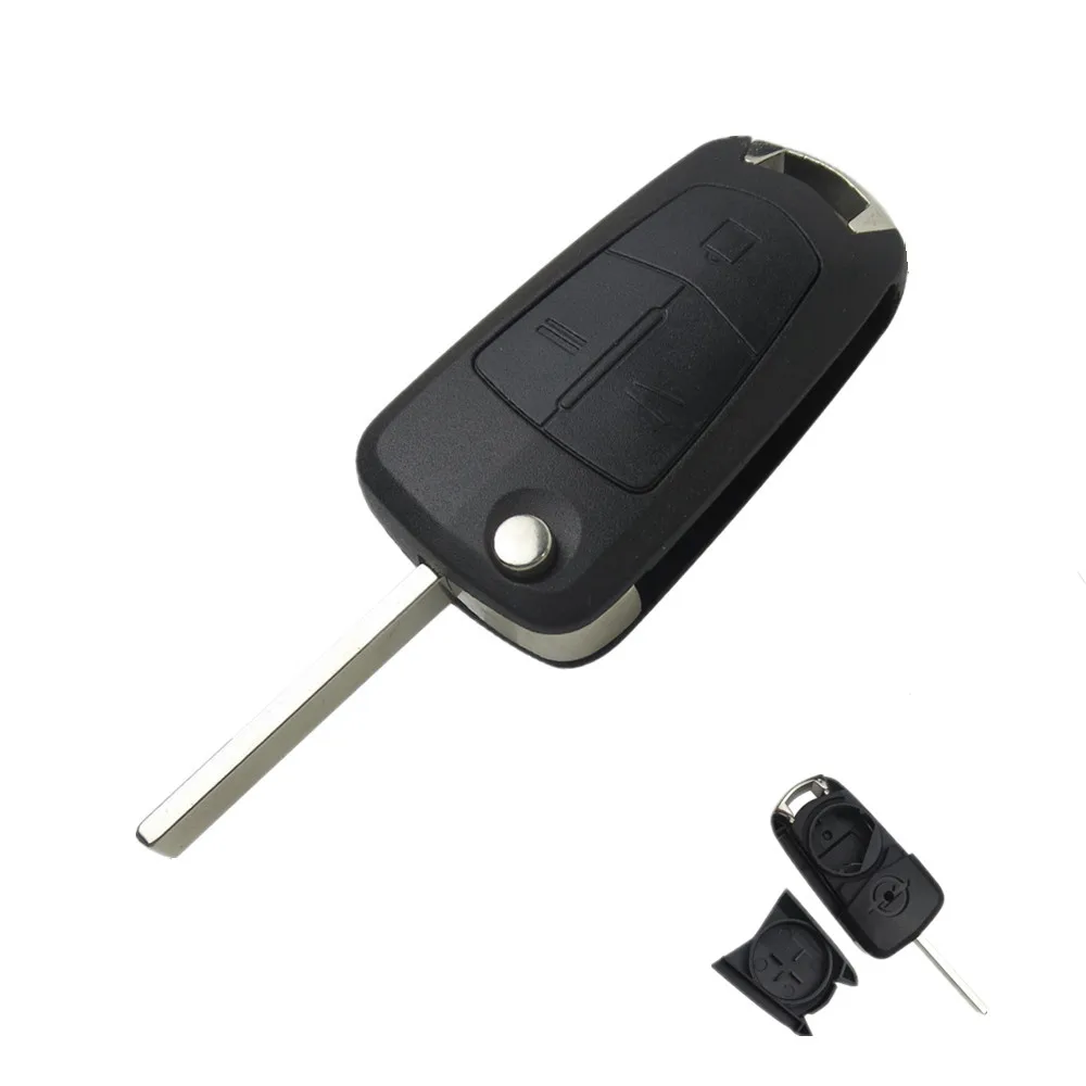 3 buttons OkeyTech 2/3 Кнопка флип складной Автомобильный ключ оболочка чехол для Vauxhall Opel Corsa Astra Zafira Insignia Vectra с лезвием HU100 - Количество кнопок: 3 buttons