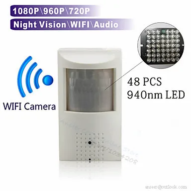 P2P WIFI TF Card Slot 2MP 1080P PIR Style Indoor Wireless IP Camera Invisible 940nm IR LED Built-in MIC XMEYE ICSEE - купить по