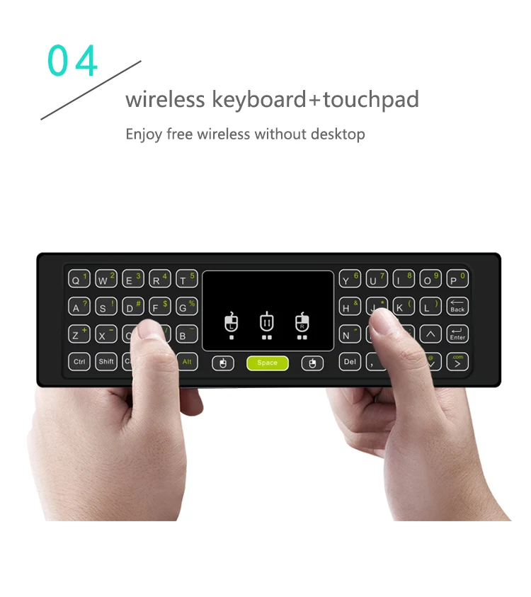 TZ16 2 4G Голосовая воздушная мышь с двумя Touchpads датчик движения клавиатура Мини