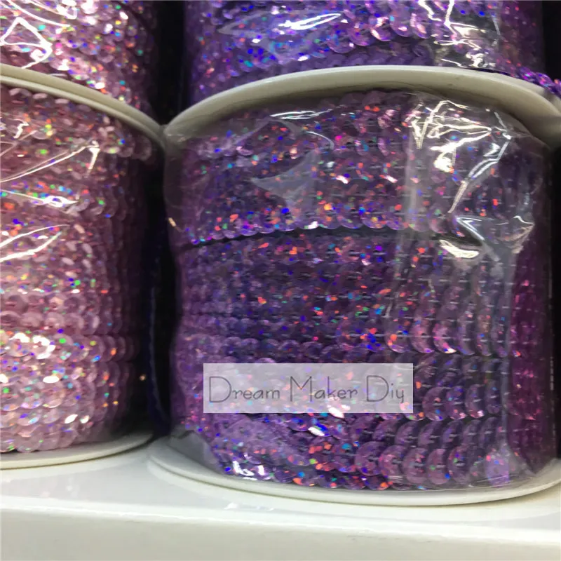 80 ярдов/рулон лента с блестками 6 мм|round sequins|cup sequinssequin ribbon |