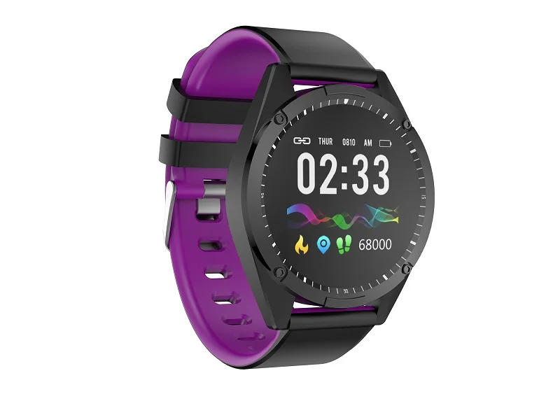 purple Torntisc 1,3 дюймов одиночные умные часы с сенсорным экраном для мужчин и женщин для Android IOS сердечный ритм кровяное давление кислородный трекер умные часы - Цвет: purple