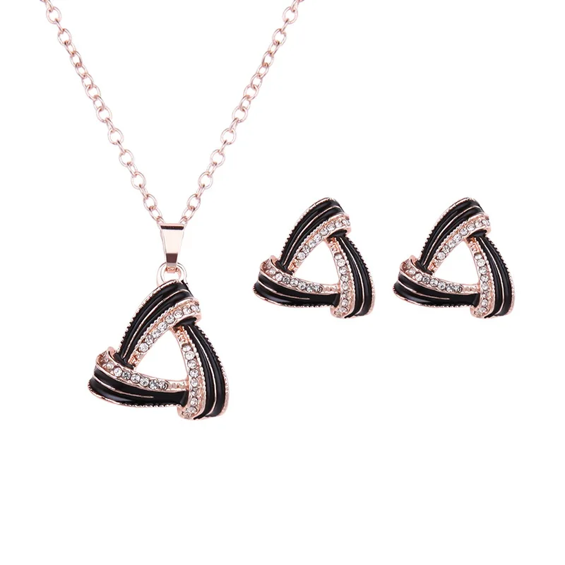 Высококачественный сплав красивые колье серьги комплект европейский и