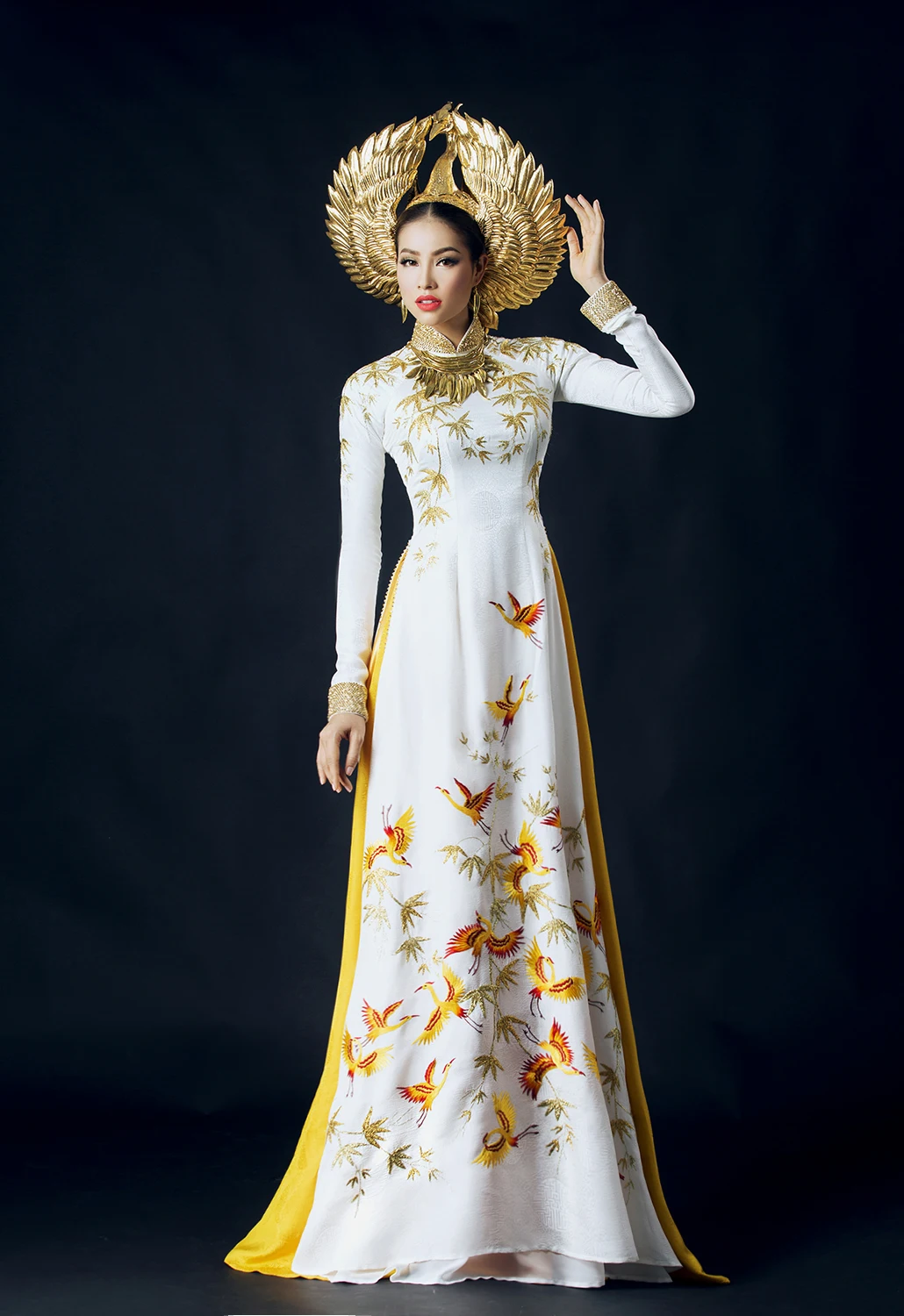 Вьетнамское платье Ципао aodai вьетнамское традиционное современного размера плюс