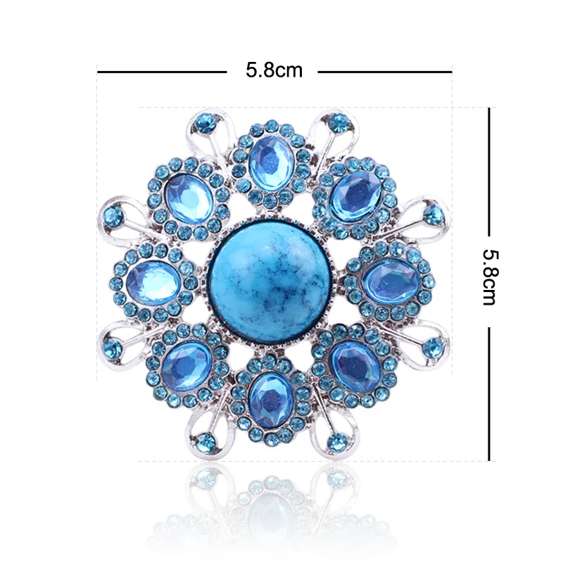 TANGTANG брошь с голубыми кристаллами акриловые булавки овальный камень уникальный