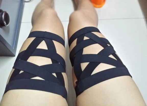 Подвязки Wonen с черными звездами подвязки ручной работы эластичные для ног со