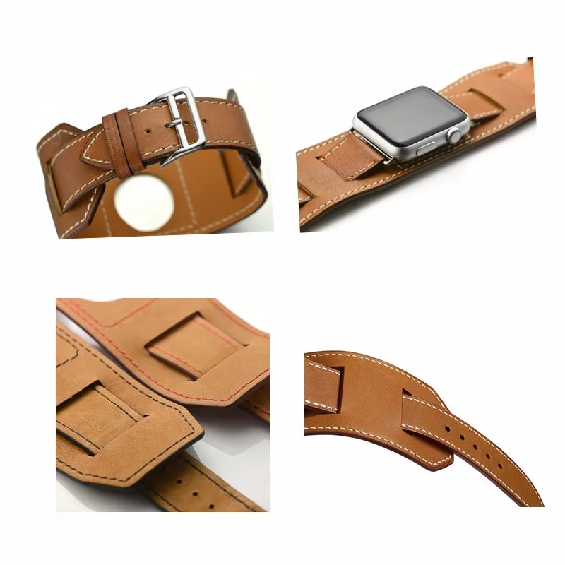 Ремешок из натуральной кожи для apple watch band 44 мм 40 42 38 аксессуары браслета браслет