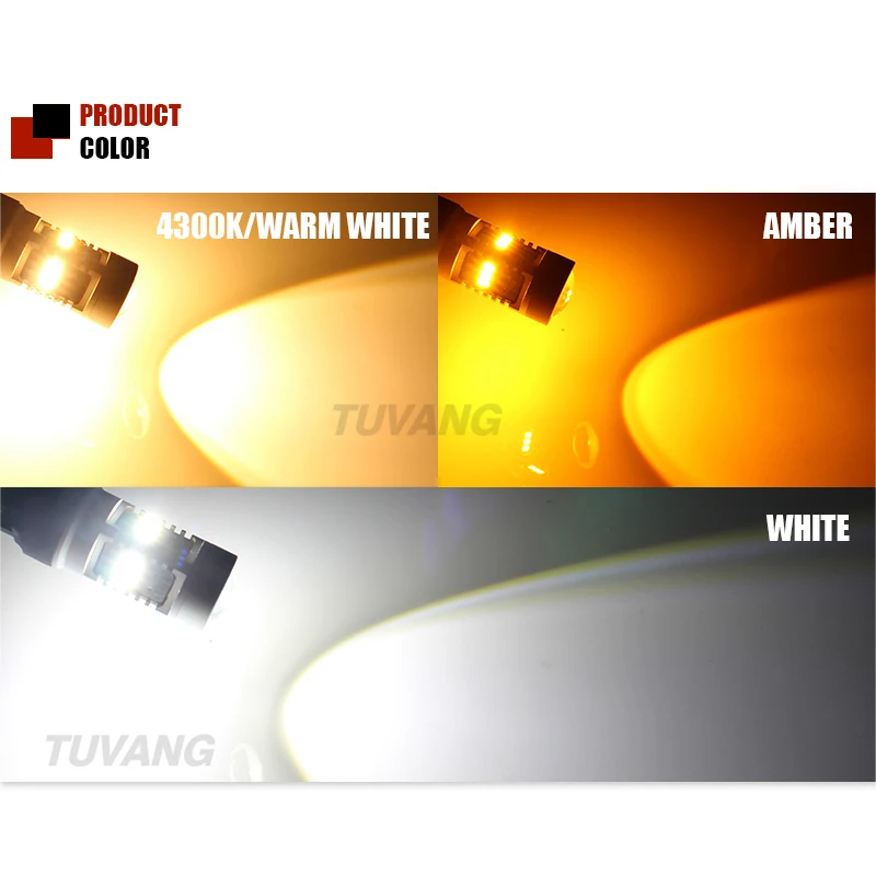 2x BA15S P21W Автомобильный задний фонарь 1156 светодиодный S25 3020 14SMD теплый белый