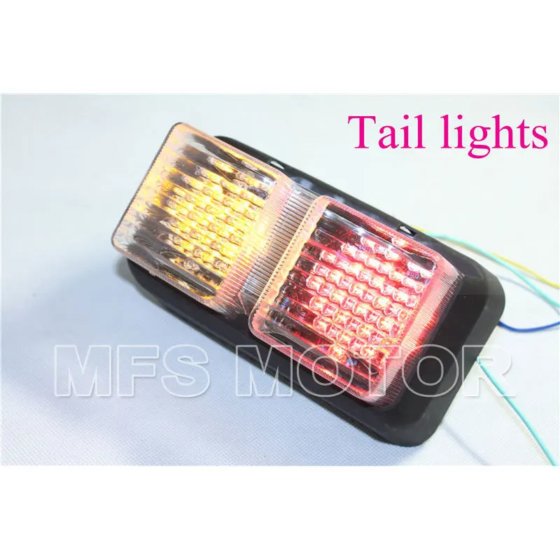 

Motorcycle LED Tail Brake Light Turn Signals for Honda 2000 2001 2002 2003 2004 2005 2006 RC51 RVT1000R Clear