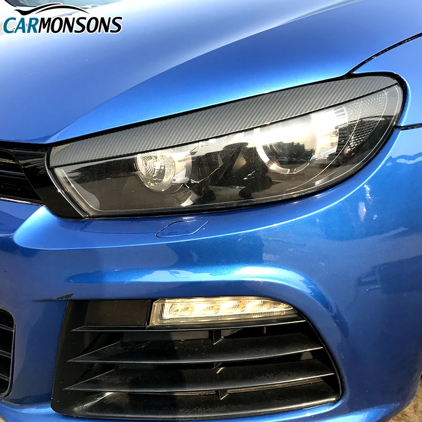 Carmonsons наклейки на веки для фар Volkswagen Scirocco R GTS 2008 2017 аксессуары стайлинга