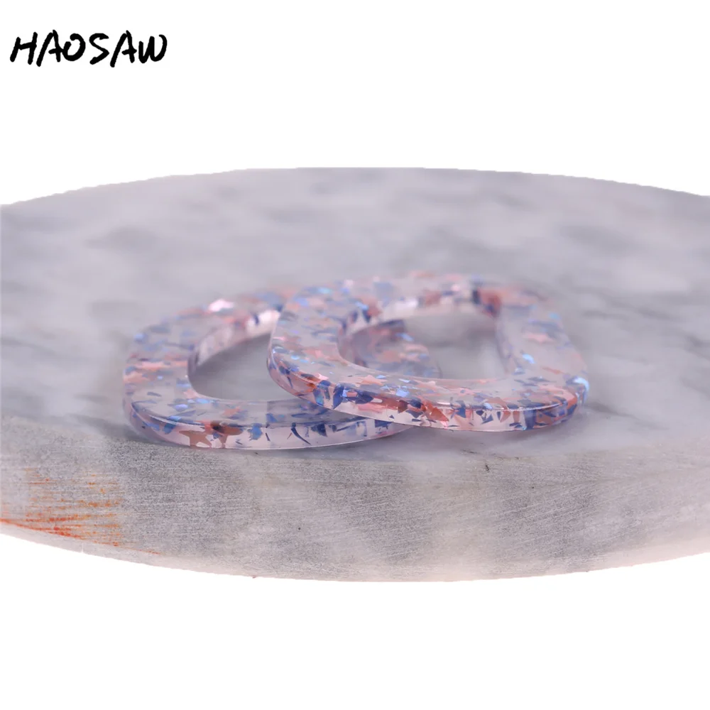 Асимметричные аксессуары HAOSAW 27*44 мм 6 шт./лот блестящая уксусная кислота