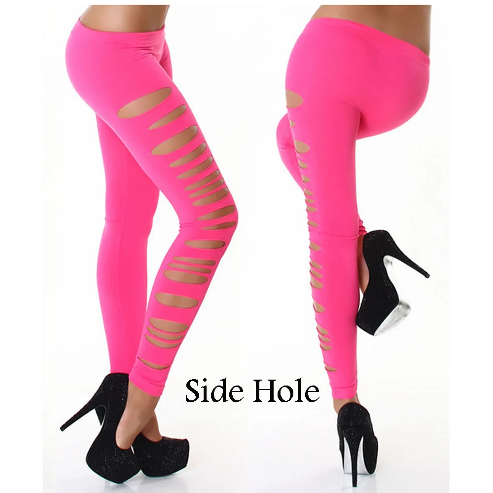 Женские облегающие леггинсы хлопковые с дырками и C022|fashion leggings|leggings fashionpencil leggings |