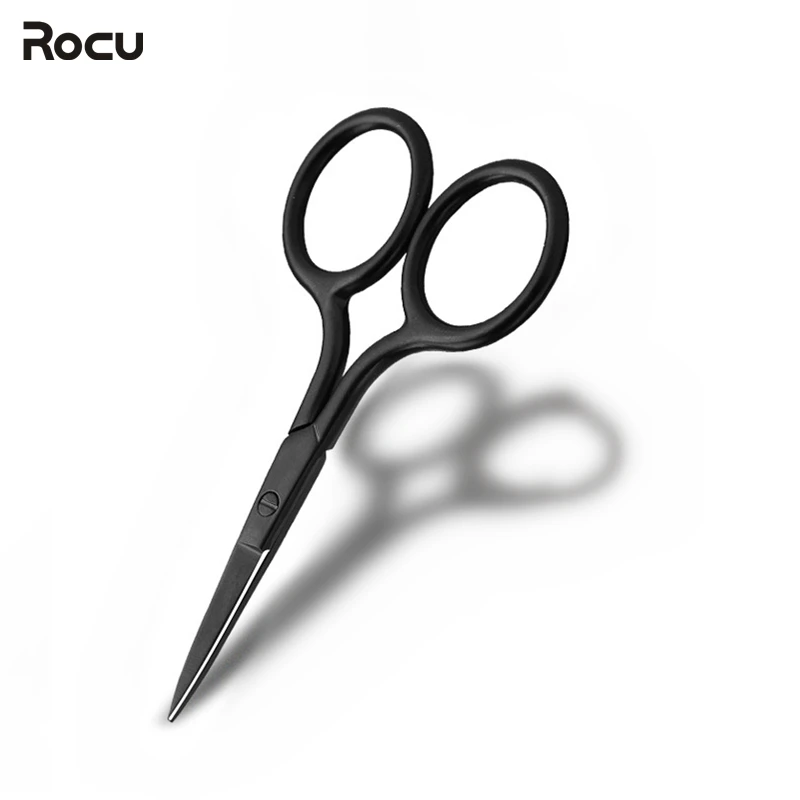Rocu 1 шт., маленькие ножницы для макияжа, высококачественные ножницы для бровей, ресниц, носа, волос, инструменты для удаления волос из нержавеющей стали, острые головки