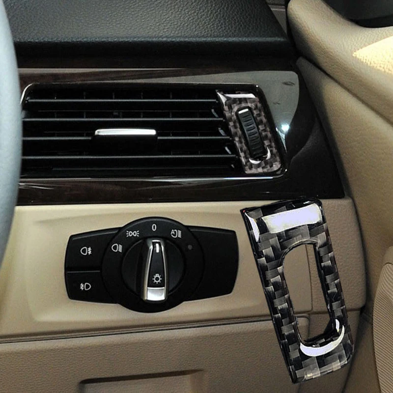 Для BMW e90 e92 e93 2005 2012 внутреннее углеродное волокно центральный кондиционер Рамка