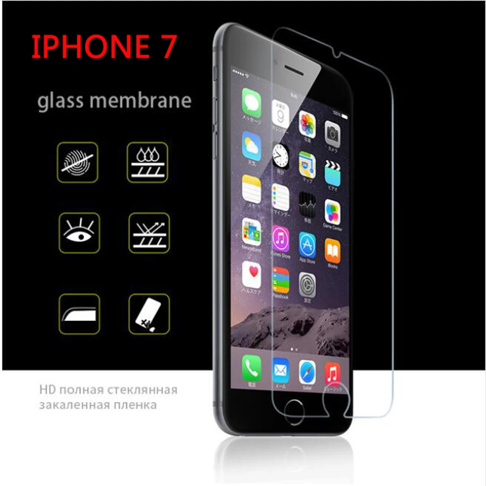 2.5D 9H Защитное стекло для iphone 7 экрана закаленное se 8 plus 6 5S 5 4S x|Защитные стёкла и