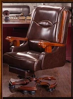 boss chair real leather computer chair home massage can lie in the leather chair solid wood armrest office chair 26