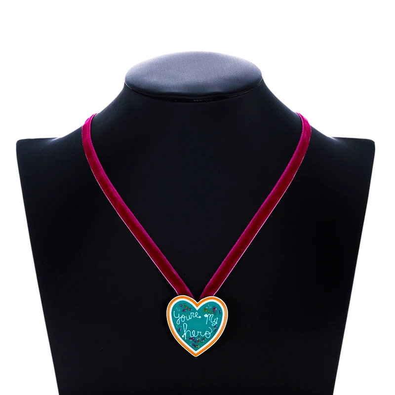 You Are My Hero Pendant Necklace Wedding Trendy Jewelry Women Gift Long Red Rope Chain Choker Custom Name | Украшения и