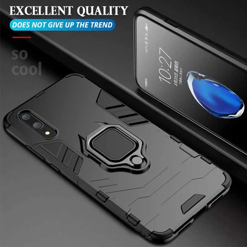 Finger Ring Bracket Case For Huawei Honor 7A Car Magnetic Adsoption Soft TPU+PC Back Cover for Protective Coques |