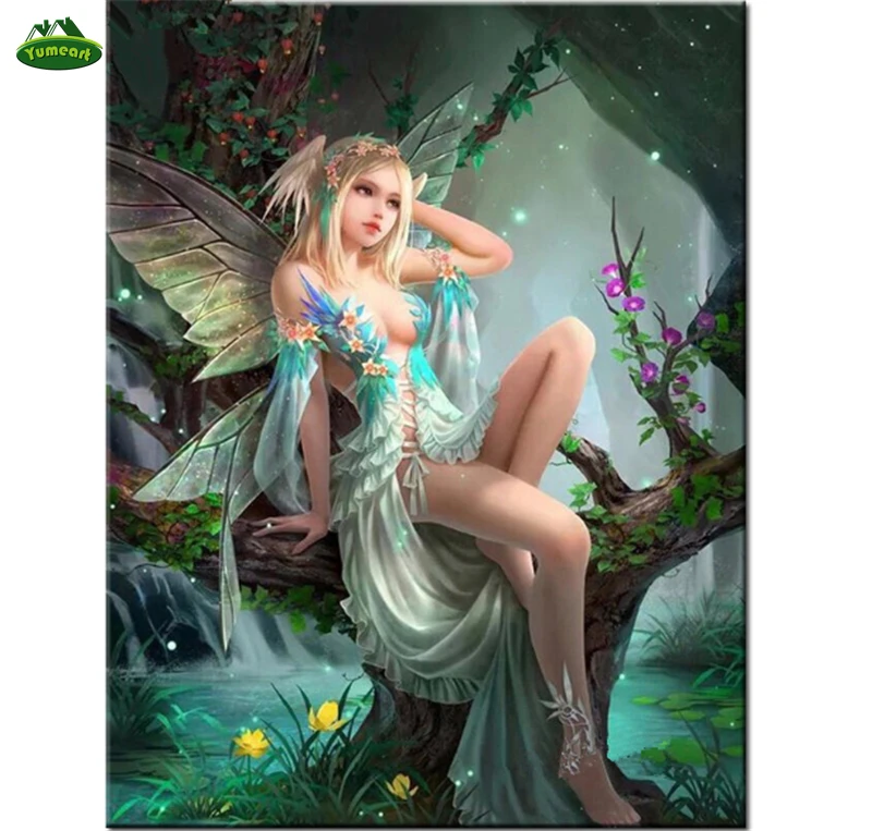 YUMEART рисунок бабочки эльфов Алмазная вышивка своими руками алмазная живопись