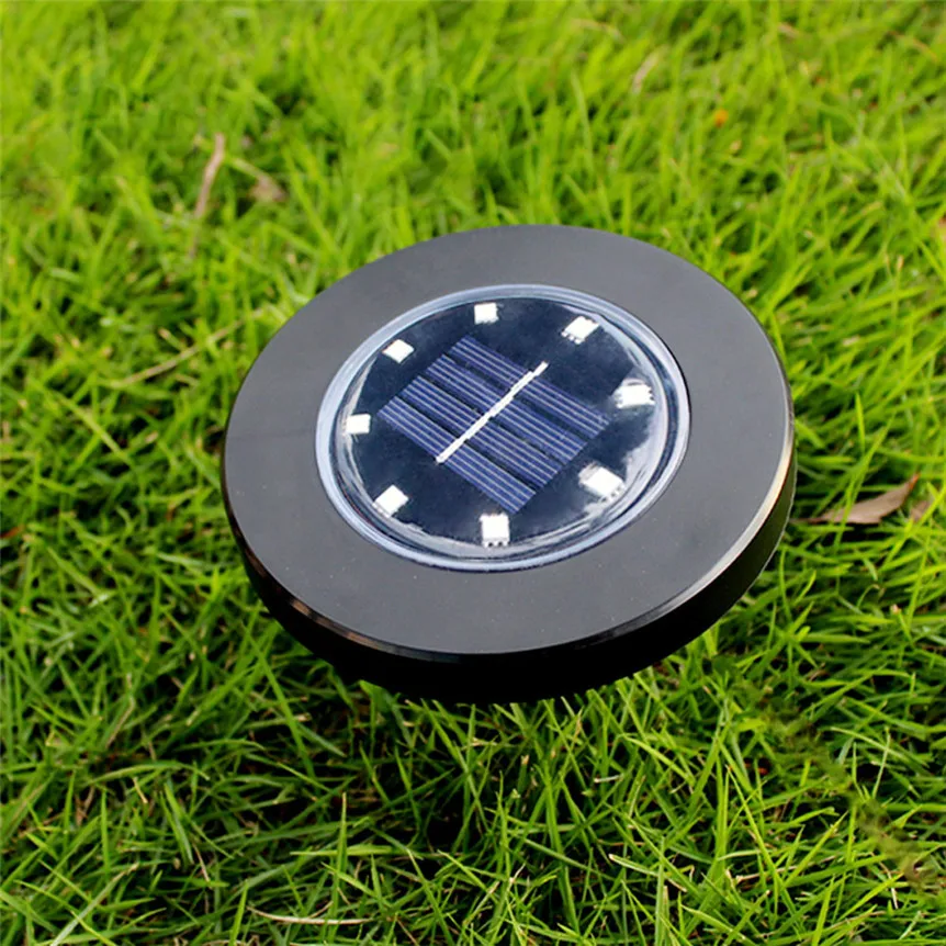 Водонепроницаемый 8 LED Солнечный свет заземления Открытый похороненный Сад Путь