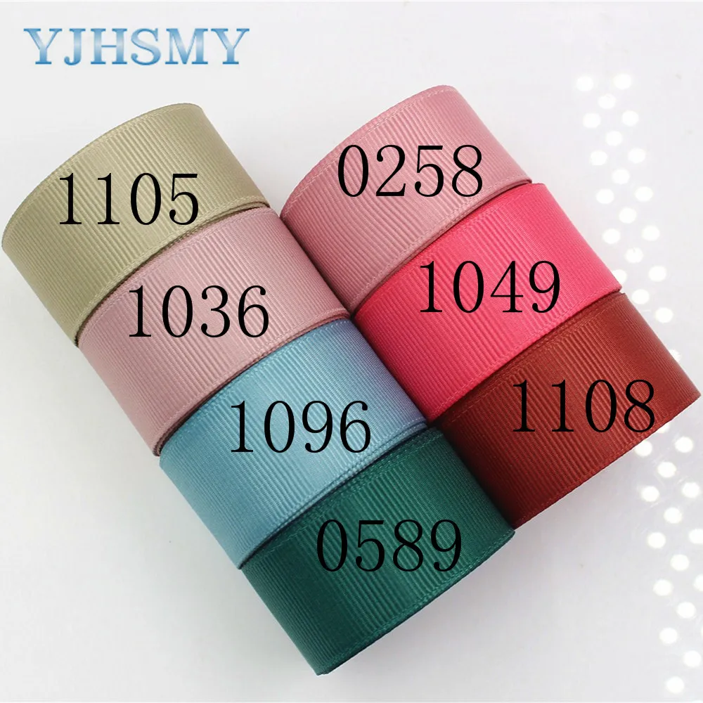 YJHSMY 177132 25 мм 10 ярдов однотонные ленты термопечать grosgrain Свадебные аксессуары | Ленты для шитья -32838270005