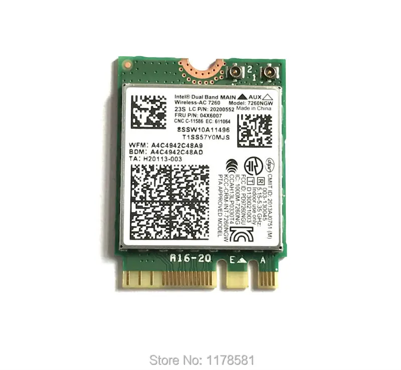 Совершенно новый для Intel 7260NGW 7260ac 7260 ac 2 4/5G BT4.0 FRU 04X6007 Thinkpad X250 x240 x240s x230s t440 w540 t540 Yoga