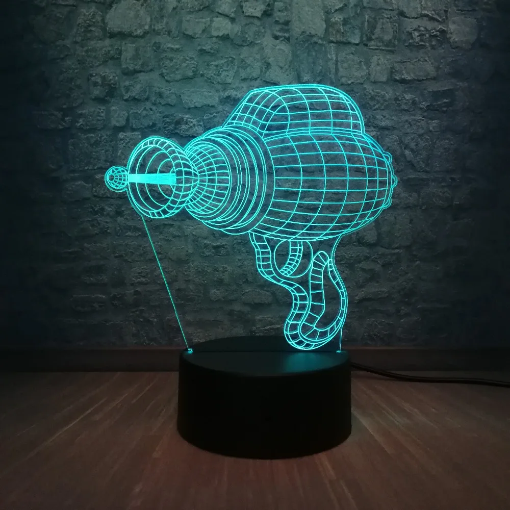 Игровой ролевой дрели 3D Светодиодная лампа RGB светильник ing 7 цветов Изменение