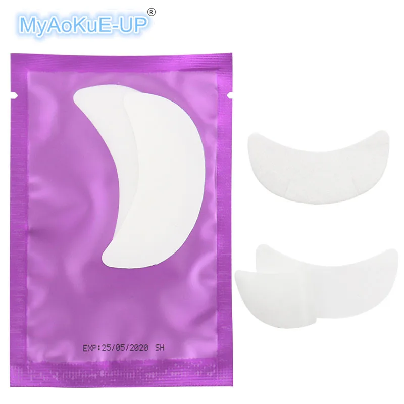 purple 05 50 пар/лот накладки для ресниц накладки для наращивания ресниц накладки-наклейки под глаз инструменты для макияжа смешанные упаковки формы лодки - Длина: purple 05
