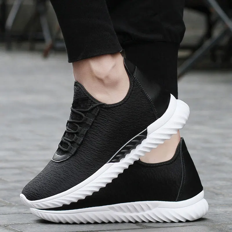 Casual Mesh sneakers Elevator shoes Breathable height Invisible increase With Getting 7CM Tall Male Outdoor Leisure Shoe |