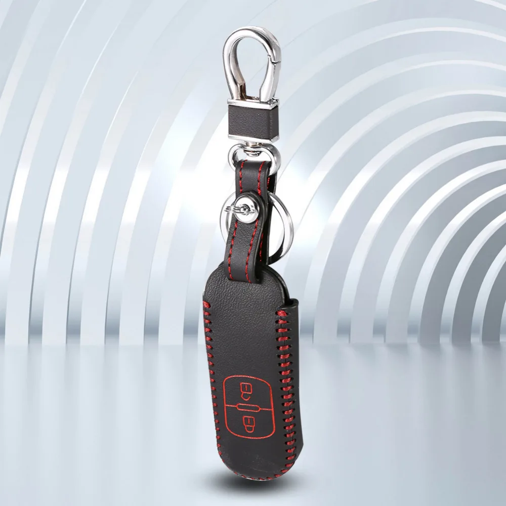 2 кнопки автомобильный чехол для ключей брелок аксессуары Mazda 3 CX5 искусственная