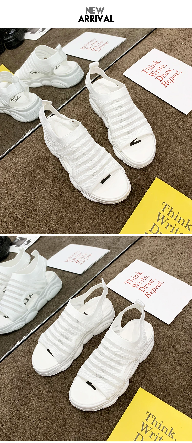 Sandals Elastic Band Comfort Shoes For Women Strappy Heels All-Match Women's Increasing Height Med Muffins shoe Clogs