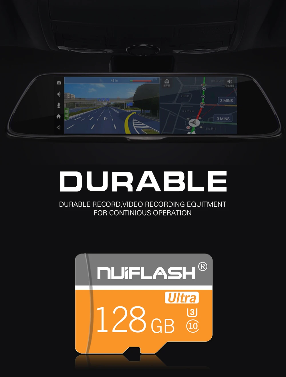 Nuiflash U3 Micro SD карта 16 ГБ 32 ГБ 64 Гб 128 ГБ 256 Гб карта памяти U3 Mini SD карта C4 8 Гб SDHC SDXC TF карта для смартфонов