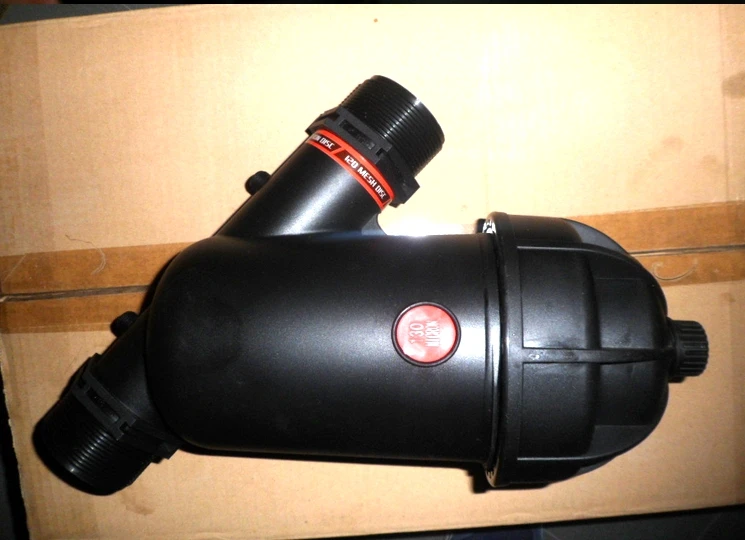 

Plastic mesh filter, 2"BSP male thread, 130 micron, red disc, high quality