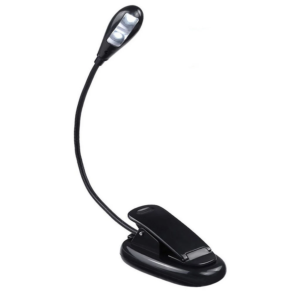 2 LEDs Book Reading Lamp Table USB Charging Light mini Led Portable Clip-On lamp Flexible Easy to Use | Освещение