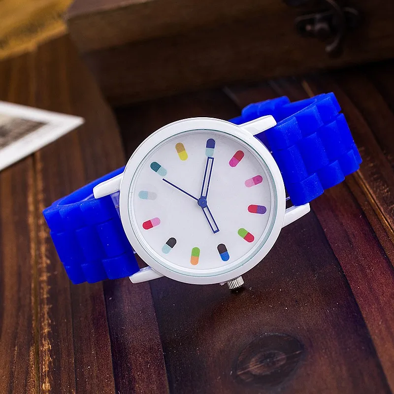 Женские спортивные часы с силиконовым ремешком модные брендовые цветные