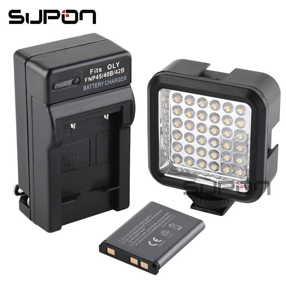 Supon мини светодиодная вспышка Speedlite с литий ионным аккумулятором и зарядным