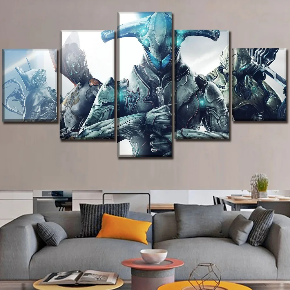 Один комплект 5 шт. игра Warframe Постер &quotВоин&quot Wall Art дома декоративная Модульная