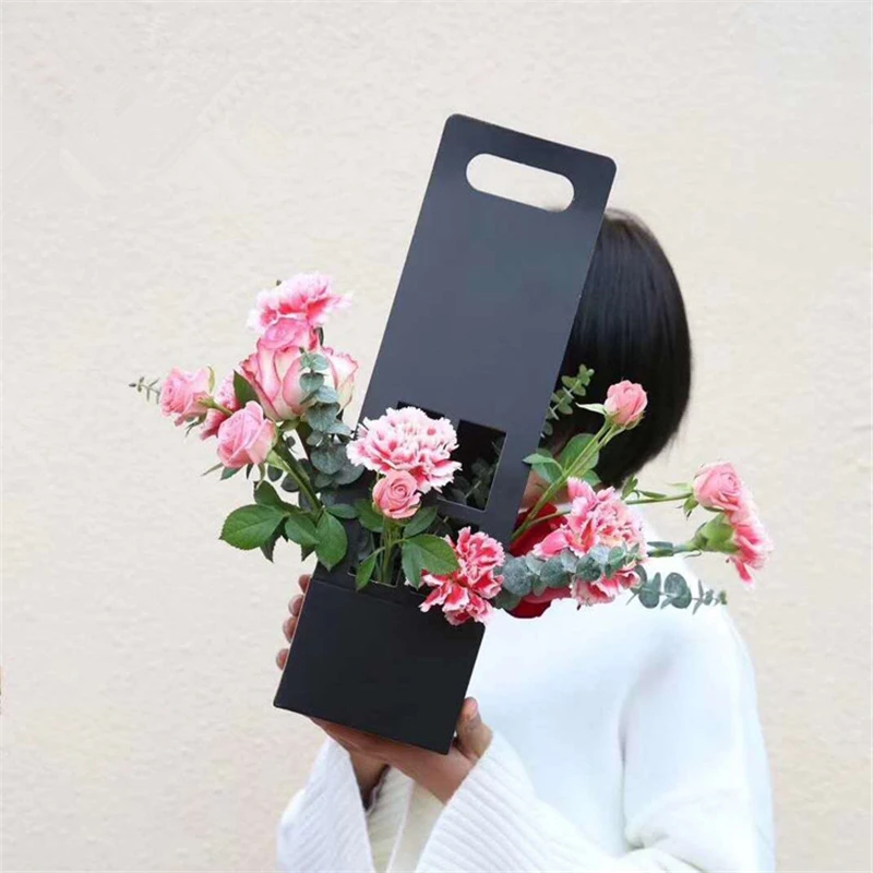 5 шт./лот коробка для крафт-бумаги упаковки цветов переносная картонная | Дом и сад