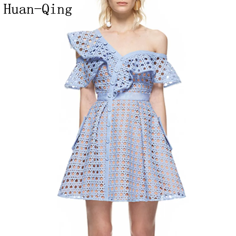 Высокое качество сексуальное кружевное платье детская одежда с косым воротником