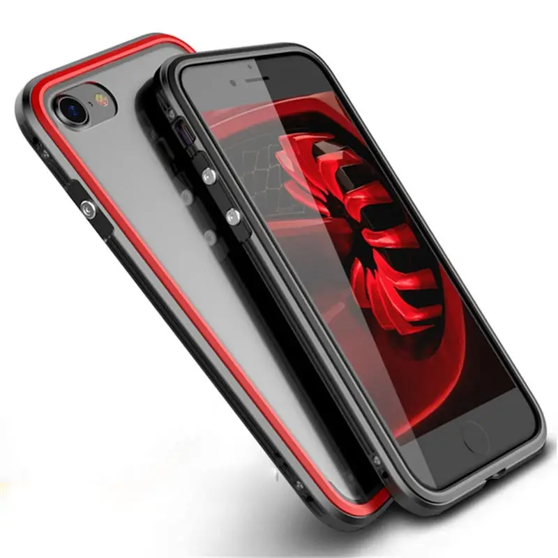 Original Brand Bumper For iphone 7 Case Metal Transparent PC Back Cover Protective Aluminum Frame phone Cases | Мобильные телефоны