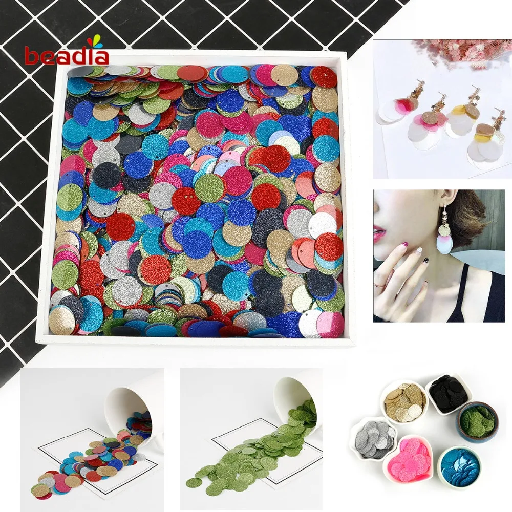 Блестки для изготовления ювелирных изделий многоцветные около 330 шт. | Дом и сад