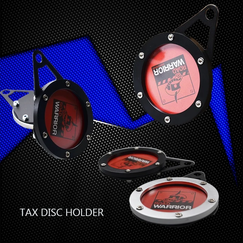 Motorcycle Tax Disc Motorbike Universal Round Cylindrical Holder Frame with Screwdriver Waterproof Fine | Автомобили и мотоциклы