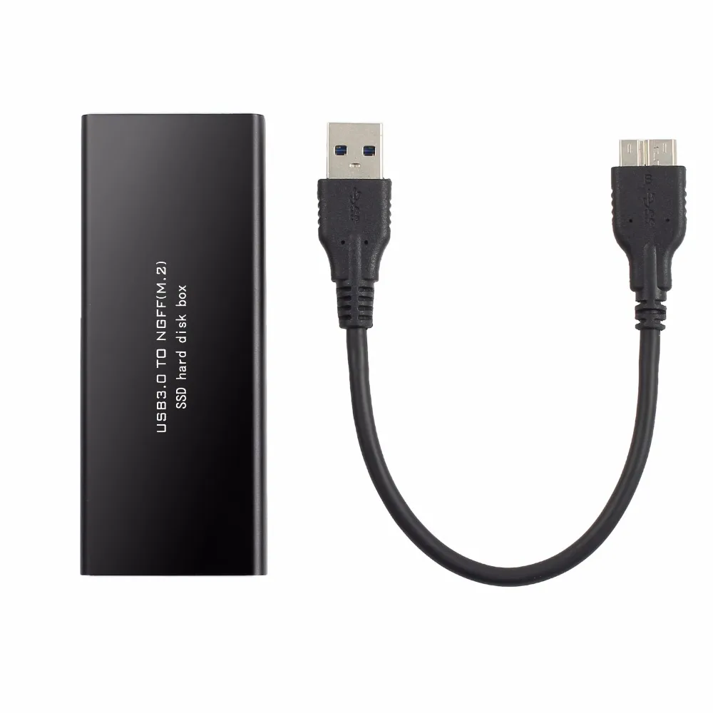 Портативный USB 3,0 к NGFF M.2 внешний корпус конвертер адаптер SSD Чехол Коробка для всех SSD жесткий диск с B Ключ usb 3,0 к NGFF