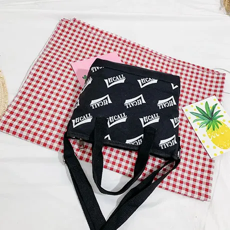 Новинка 2019 Harajuku портативный из парусины сумка на плечо модная
