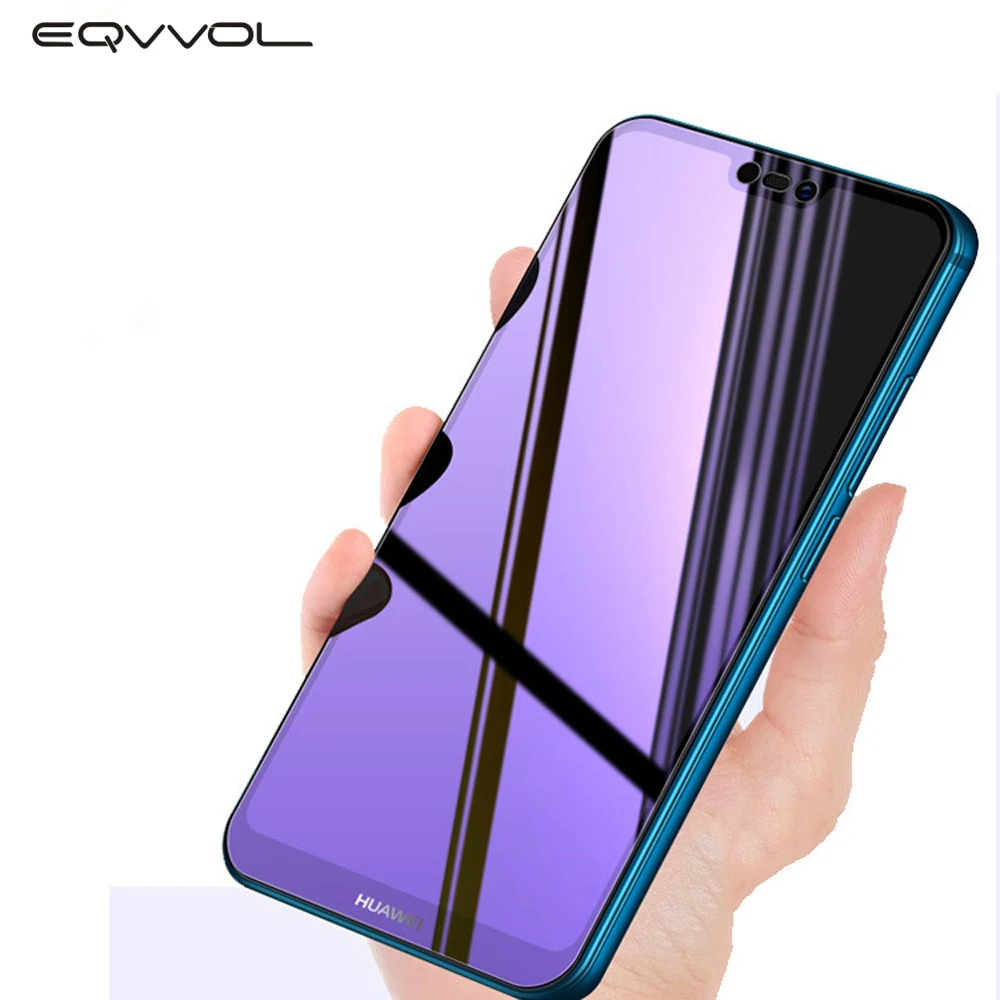 Защитное стекло Eqvvol закаленное фиолетового цвета для Honor 8 9 10 Huawei P20 P10 P9 P8 Lite Pro Nova 3i