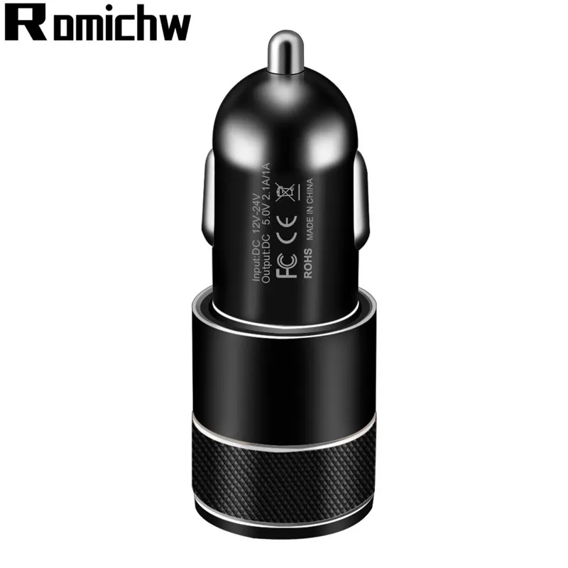 Автомобильное зарядное устройство ROMICHW USB 2.1A быстрая зарядка автомобильное
