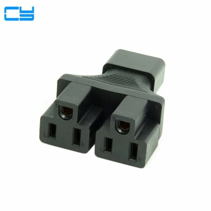 IEC 320 IEC320 C14 штекер к двойному Nema 5 15R США UPS Y Тип сплиттер удлинитель адаптер