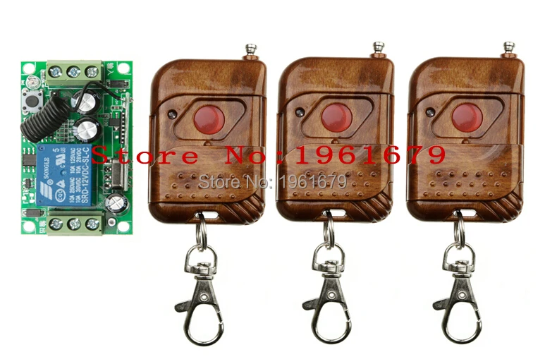 

DC12V 10A 1Channel RF Wireless Remote Control System 1 piece Receiver& 3 piece Transmitter Household intelligent remote control